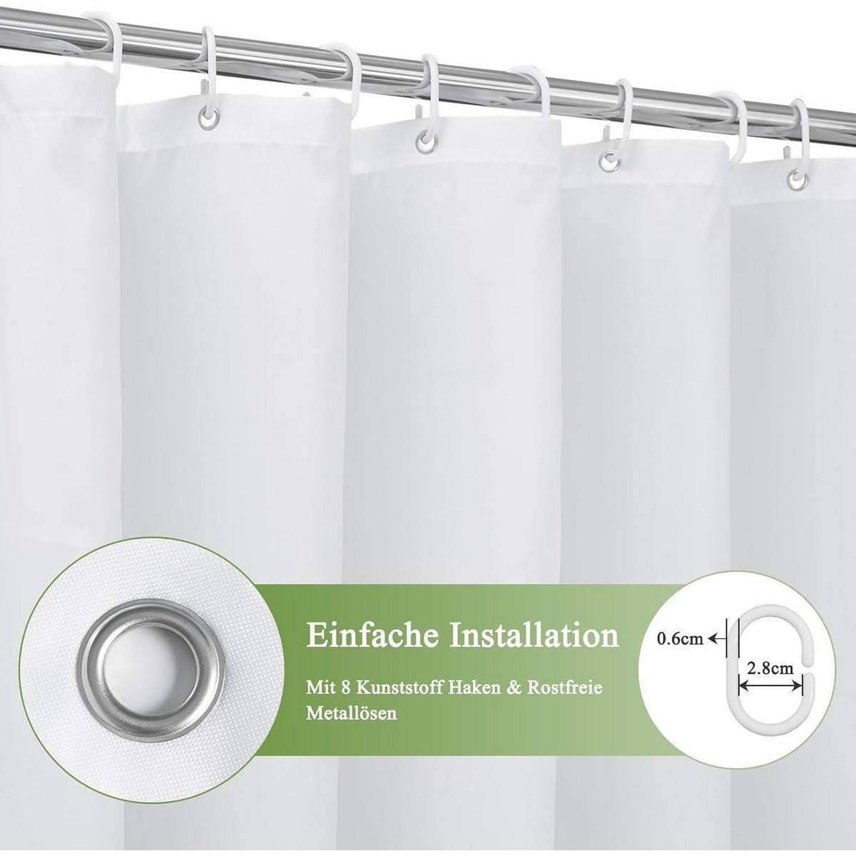 DUSCHVORHANG Farbverlauf Grau 120 x 200 cm - Multicolor, Textil (120/200cm)