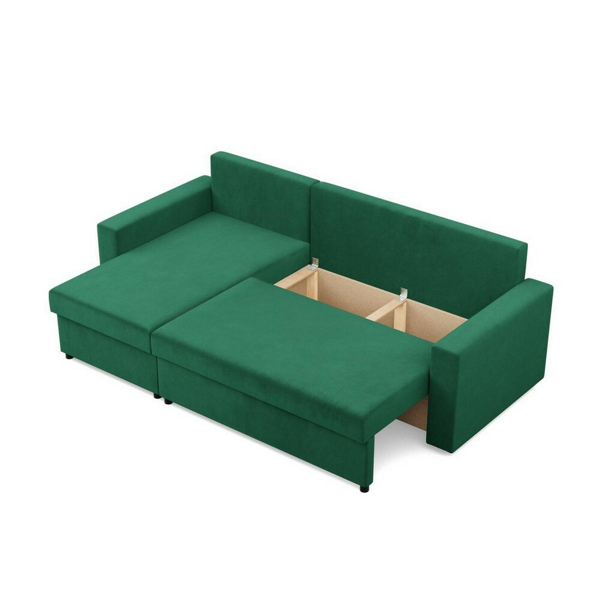 ECKSOFA Neo mit gerader Armlehnen grün - Grün, Textil (231/140cm) - SIMKAM Furniture