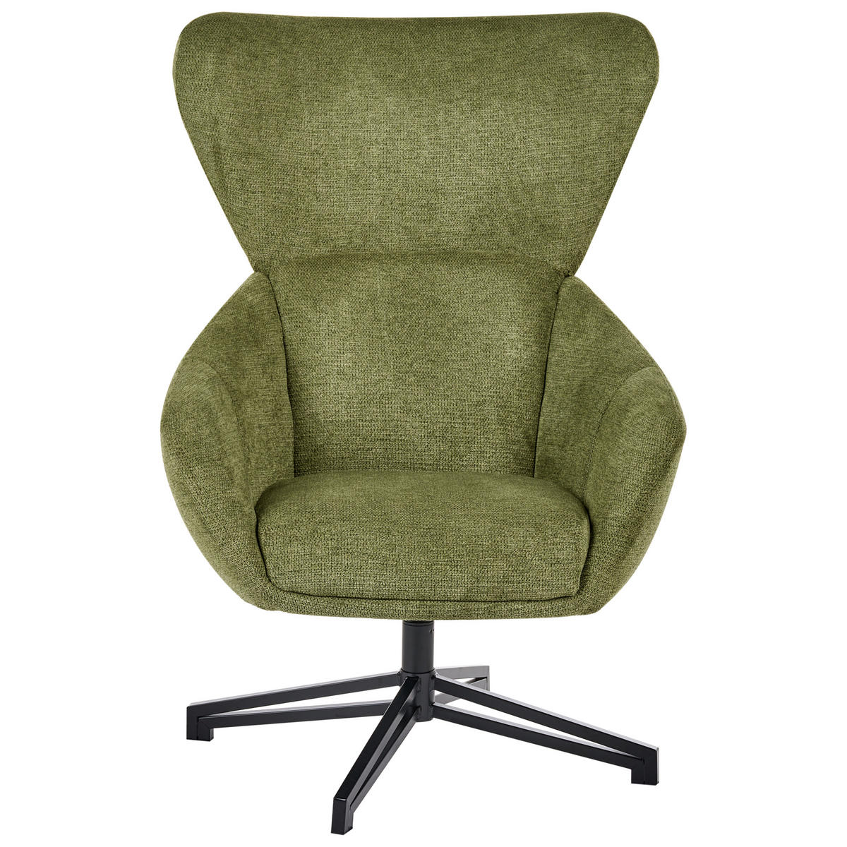 DREHSESSEL Stoff Grün Dalen - Grün, Textil (76/111/87cm) - Beliani