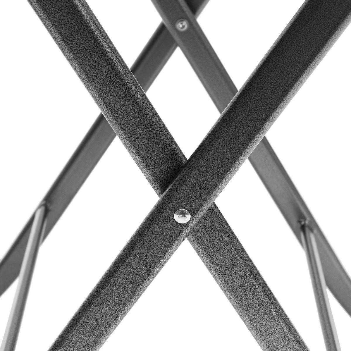 GARTENTISCH - Schwarz, Kunststoff/Metall (61.5/61.5/74cm) - Relaxdays