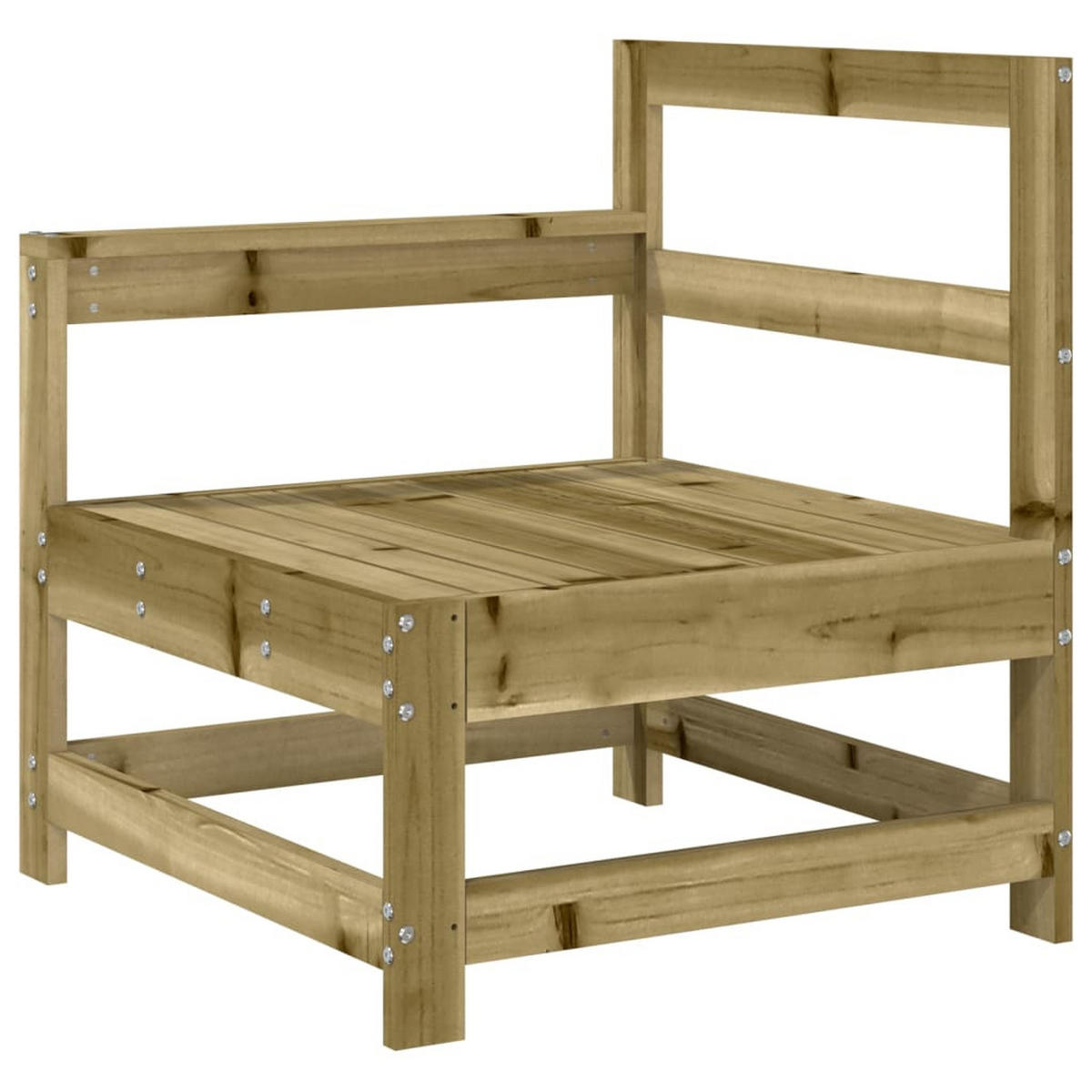 GARTEN-LOUNGE-SET 3-TLG. Kiefernholz Imprägniert - Braun, Holz (62/70.5/190cm) - vidaXL