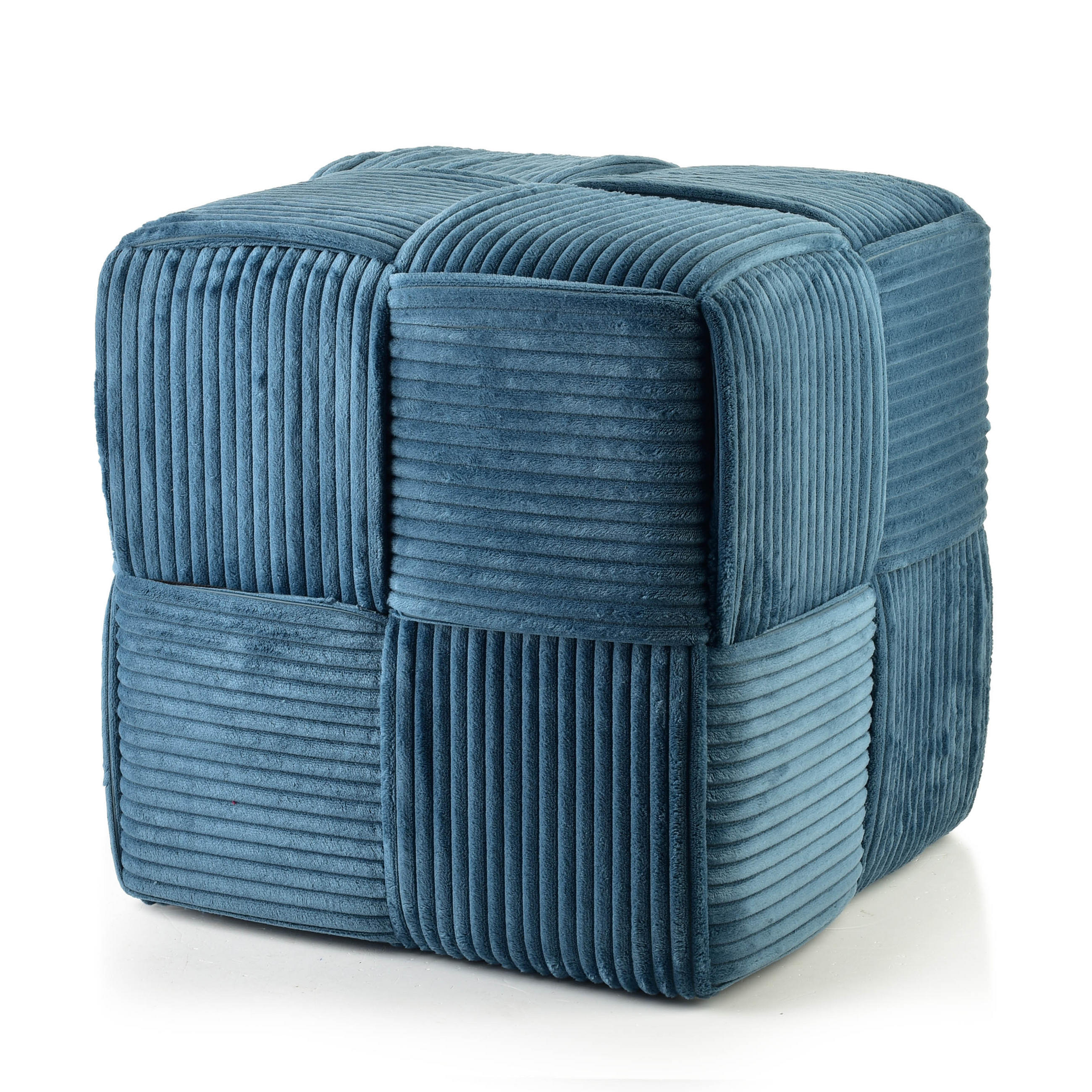 POUF Wiki dunkelblau 43/43/43 cm Textil - Dunkelblau, Textil (43/43/43cm) - Mondex