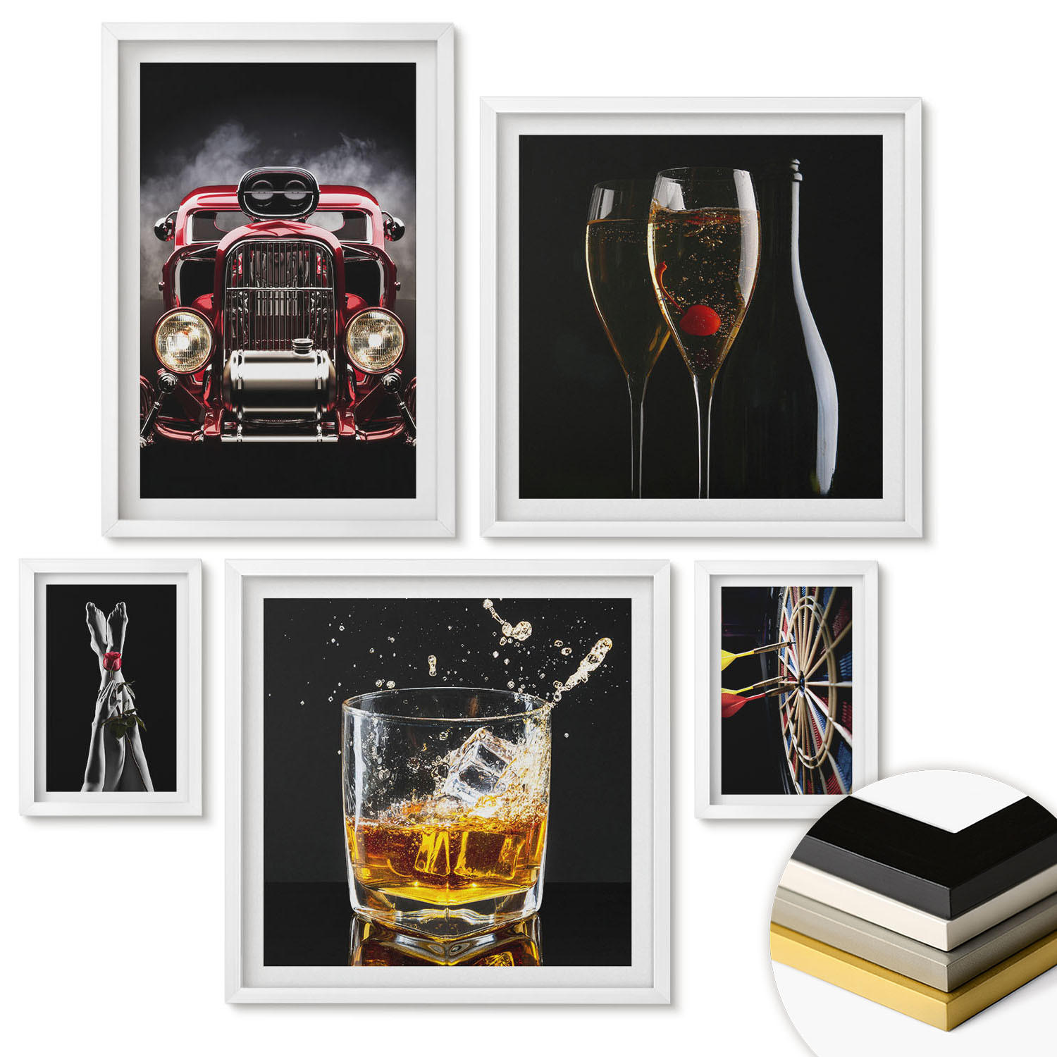 ArtPrintCave Wandbilder Weiß 40x60 cm