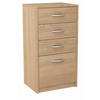 KOMMODE mit 4 Schubladen Sonoma Eiche 45/35/85 cm - Sonoma Eiche, Holzwerkstoff (45/85/35cm) - Matkam Möbel