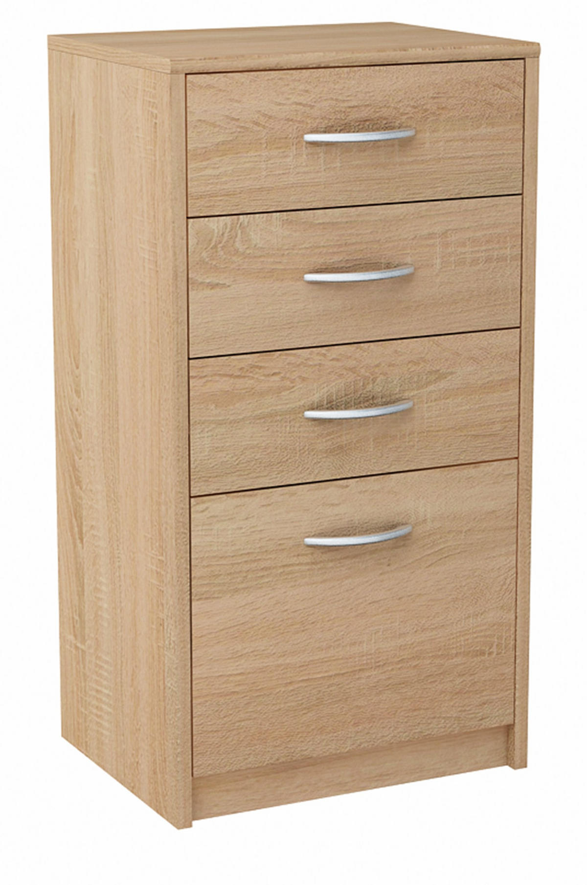 KOMMODE mit 4 Schubladen Sonoma Eiche 45/35/85 cm - Sonoma Eiche, Holzwerkstoff (45/85/35cm) - Matkam Möbel