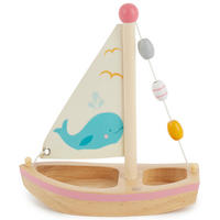 SEGELBOOT Badewanne - ab 12 Monate - Weiß, Holz (8.8/17.5cm) - Bieco Spielwaren