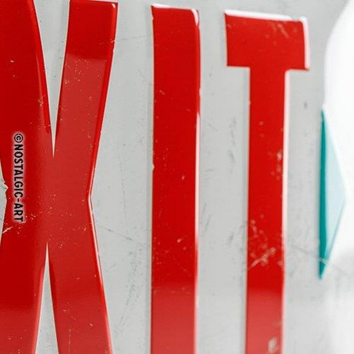 BLECHSCHILD 20/30 cm Achtung Exit - Multicolor, Metall (30/20/0.2cm) - Nostalgic-Art