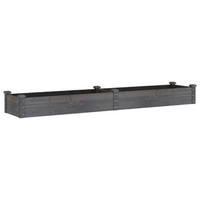 HOCHBEET mit Einsatz Grau 240x45x25 cm Massivholz Tanne - Grau, Holz (45/25/240cm) - furnicato