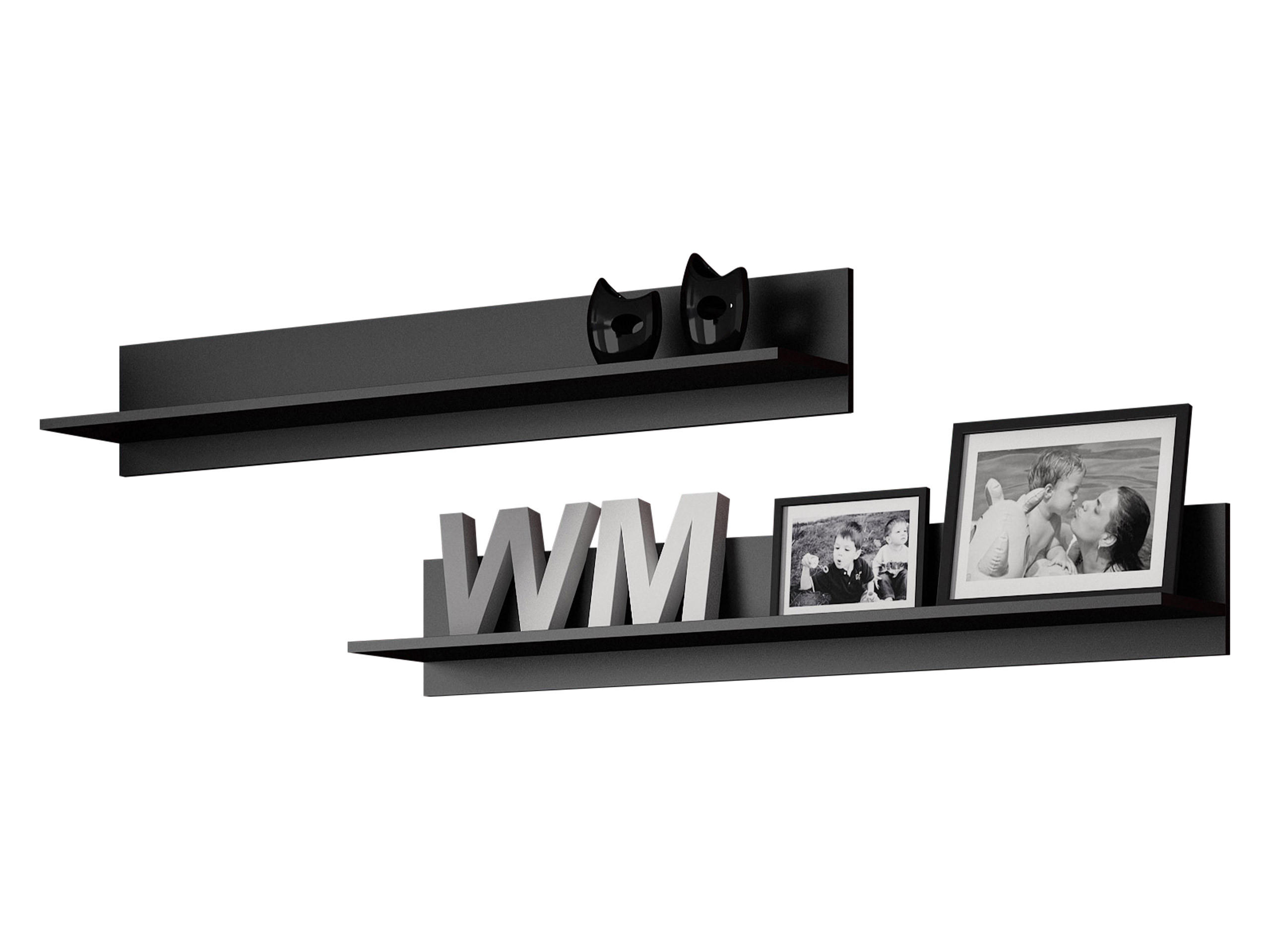 WANDBOARDSET Soho S05 - Schwarz, Holzwerkstoff (125/20/20cm) - MIRJAN24