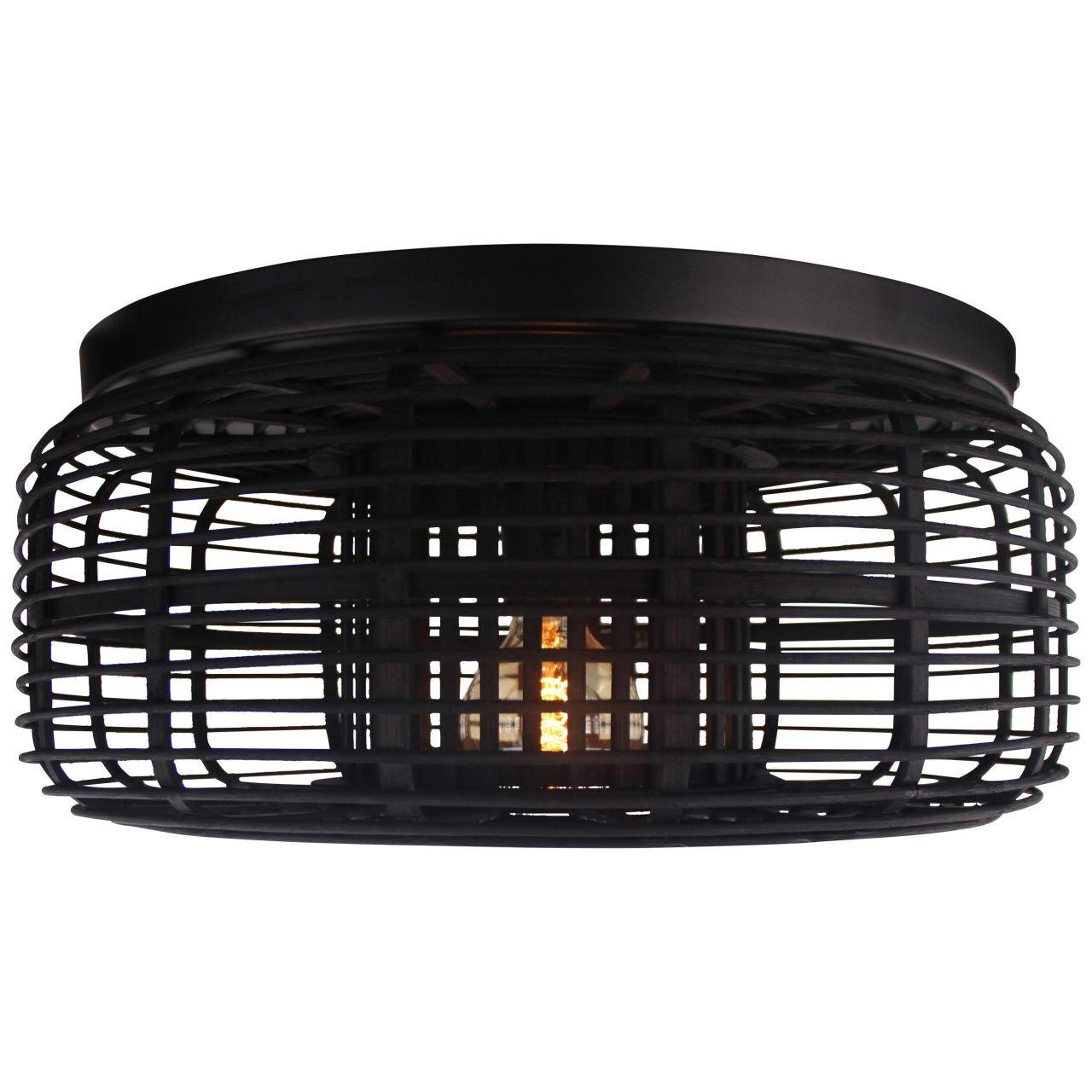 DECKENLEUCHTE Crosstown 97181/76 - Schwarz, Holz (45/45/19.5cm) - Brilliant