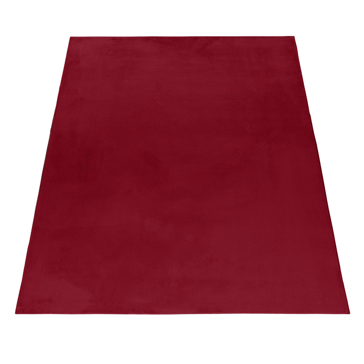 TEPPICH Kurzflor Uni Modern Waschbar Schlafzimmer Strapazierfähig Rot 140x200 cm OEKO-TEX – NECKAR - Rot, Textil (140/200cm) - KADIMA DESIGN