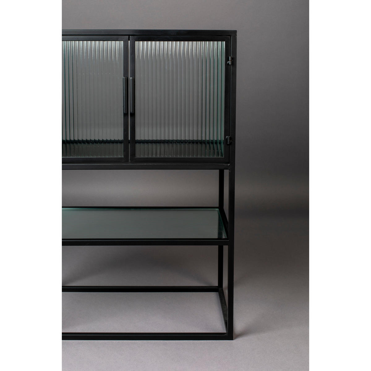 VITRINENSCHRANK Boli Klein S Metall / Schwarz - Schwarz, Metall (60/90/35cm) - Dutchbone