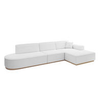 ECKSOFA Ottomane Rechts IREA-L2 - 327x165x80 cm Weiß - Weiß, Holzwerkstoff/Textil (327/165cm) - ALTDECOR