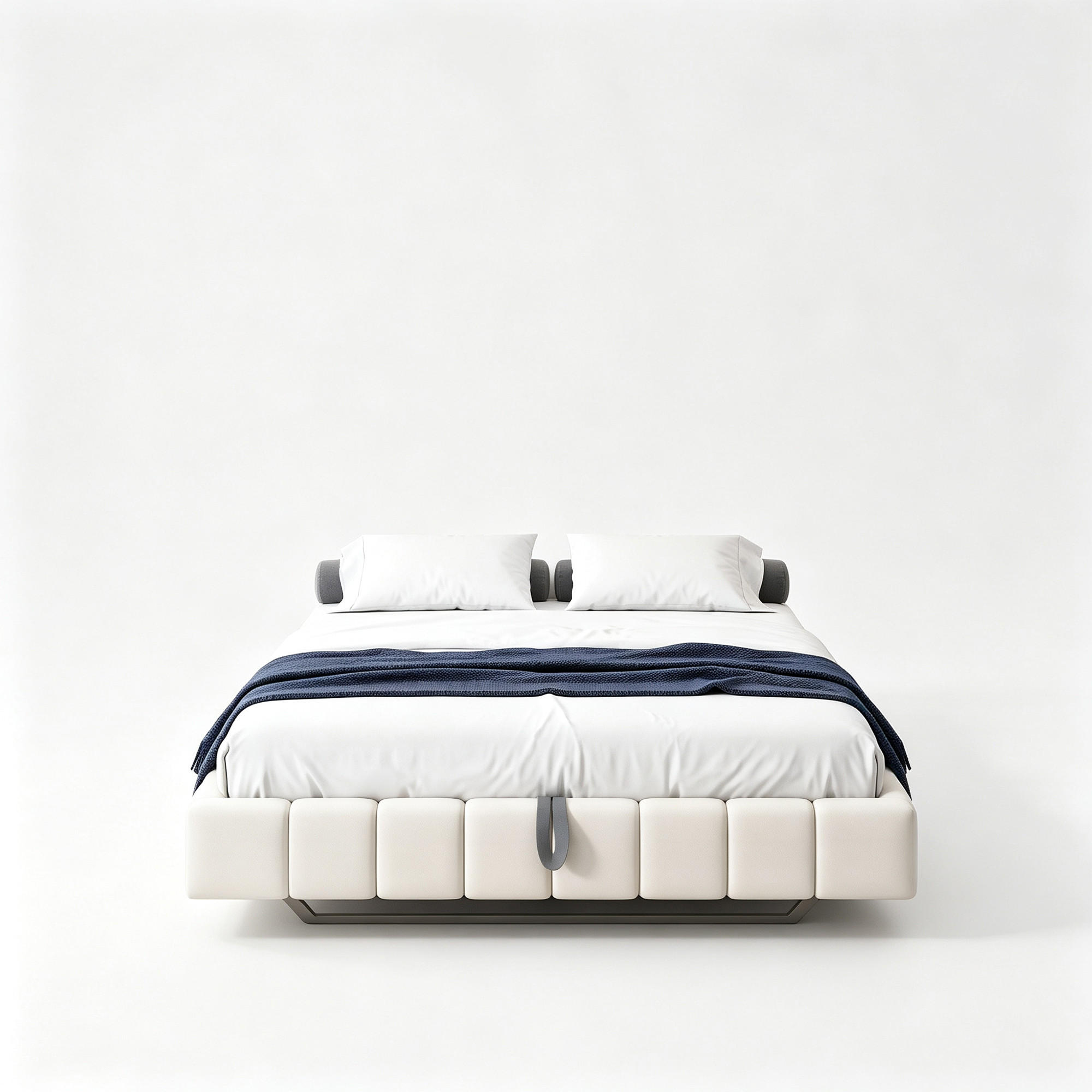 POLSTERBETT 140x200 cm mit Bettkasten, Doppelbett 140x200 cm mit LED, Stauraumbett mit Hydraulik, Beige Leinenstoff - Beige, Holz/Metall (140/200cm) - GENKI LIVING