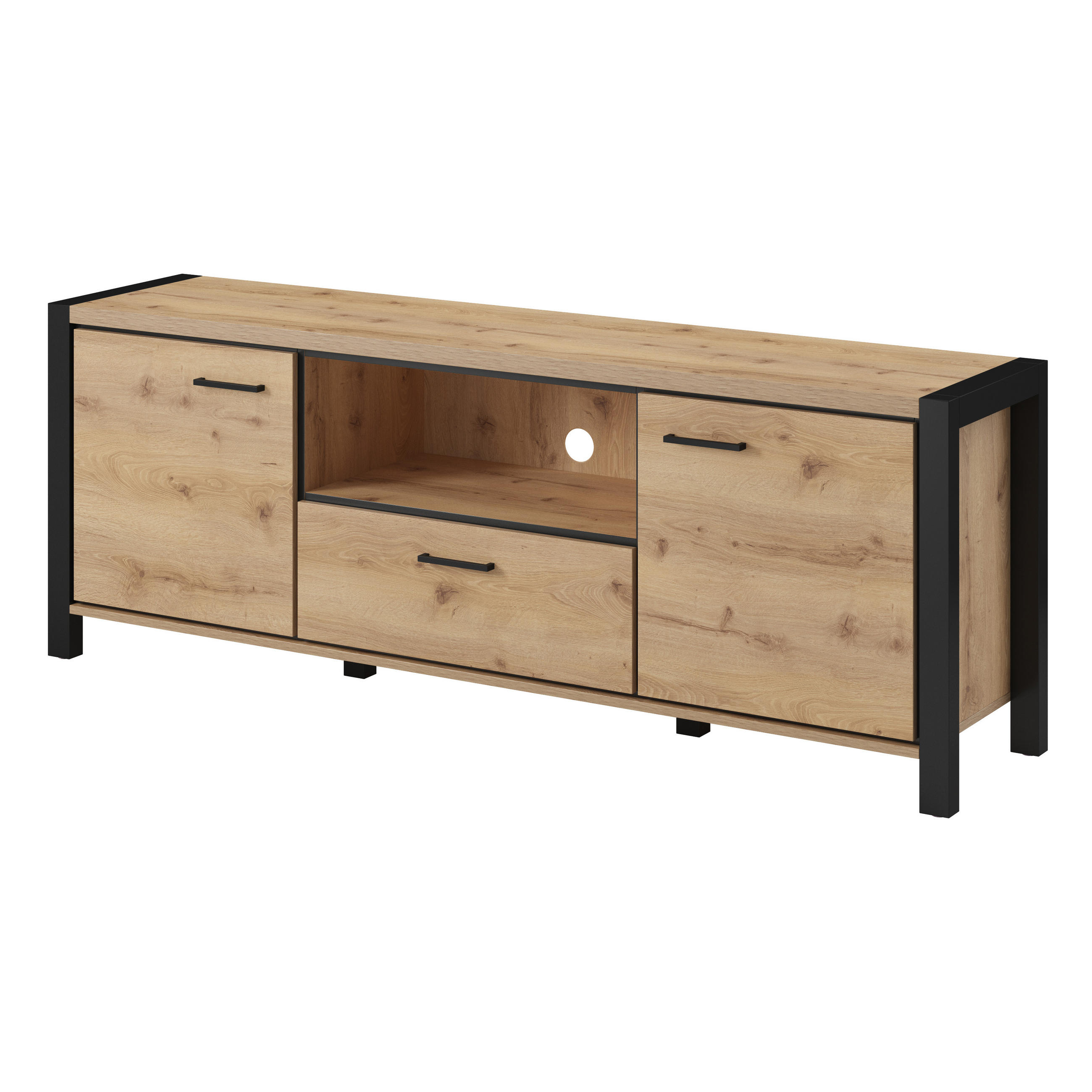 Masseno Lowboard Eiche 180x65x41 cm