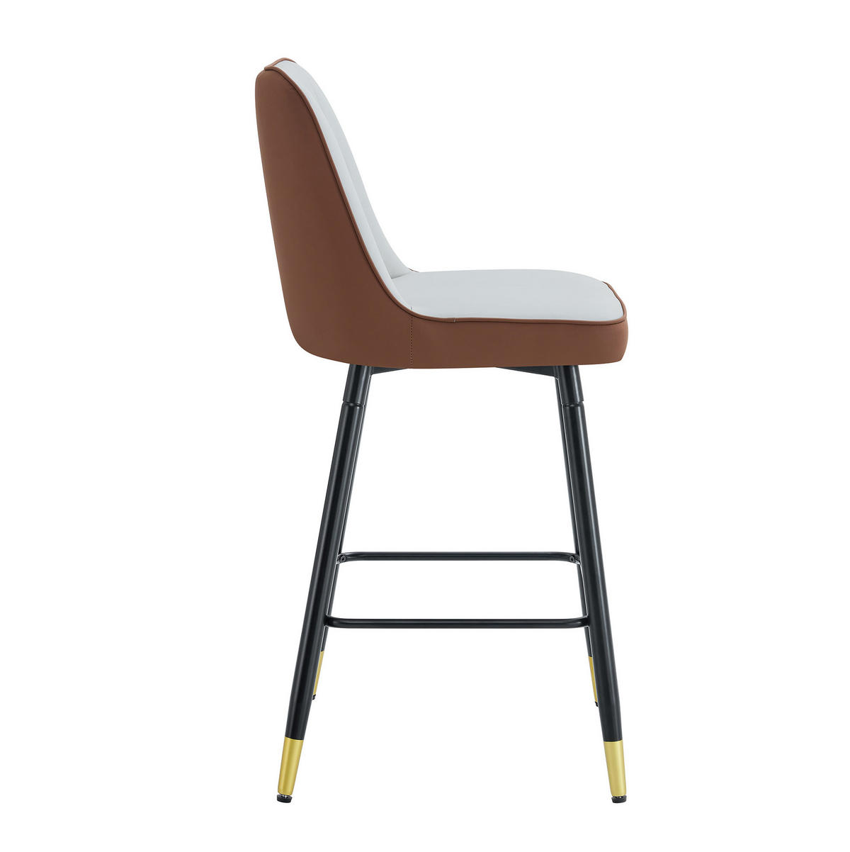BARHOCKER 2er-Set 100 cm mit Rückenlehne und Fußraste - Grau, Metall (45/100/42cm) - MIVRAY