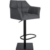 BARHOCKER Damaskus B Filz grau - Schwarz/Grau, Textil/Metall (64/110/48cm) - TPFLiving