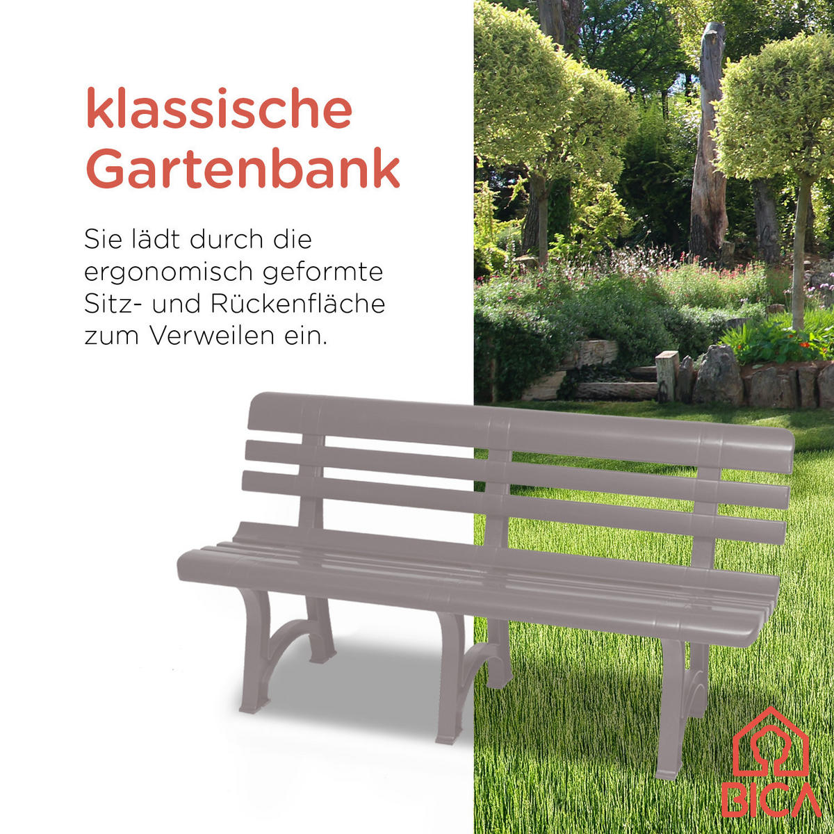 SITZBANK Olimpia in taupe - Beige, Textil (53/77/150cm) - BICA