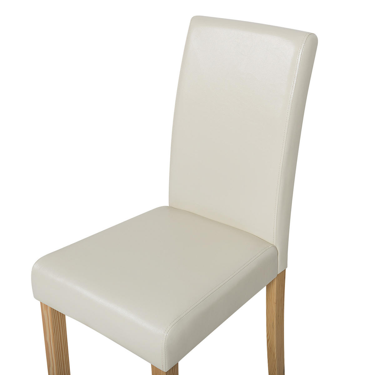 ESSZIMMERSTUHL 2er-Set Kunstleder Beige Broadway - Beige, Holz/Textil (42/93/59cm) - Beliani