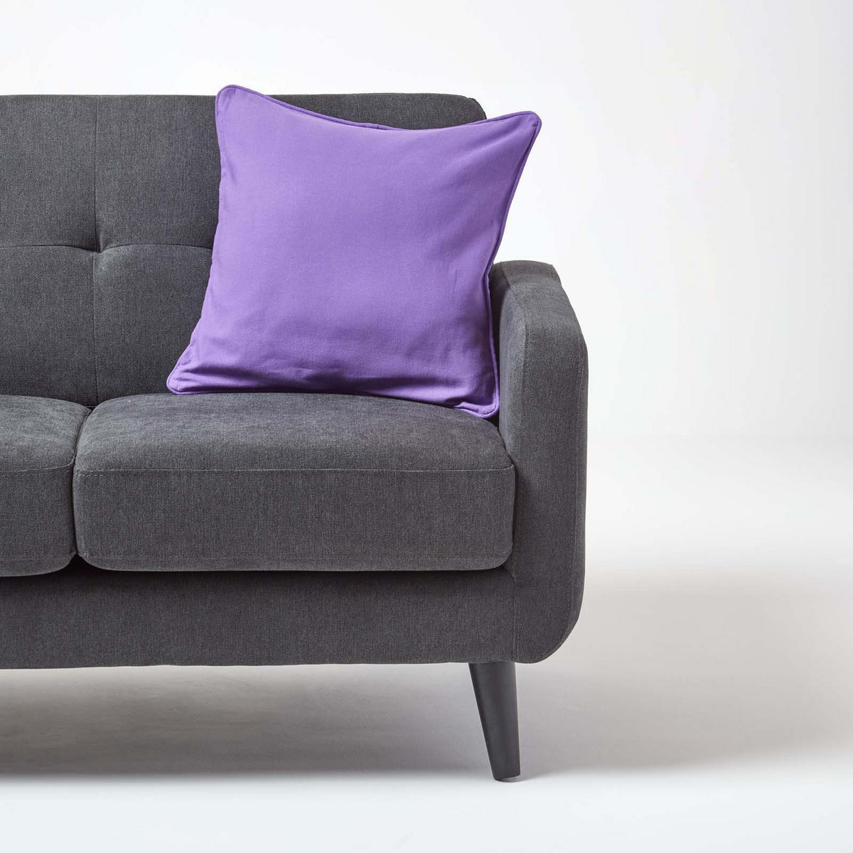 KISSENHÜLLE lila 30/30 cm, 100% Baumwolle - Lila, Textil (30/30cm) - Homescapes