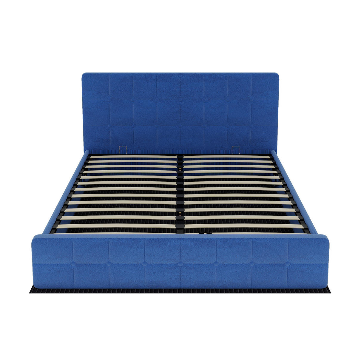 STAURAUMBETT 160/200 cm DE-35403 mit Staufach Blau - Blau, Metall (160/200cm) - ComfortXL