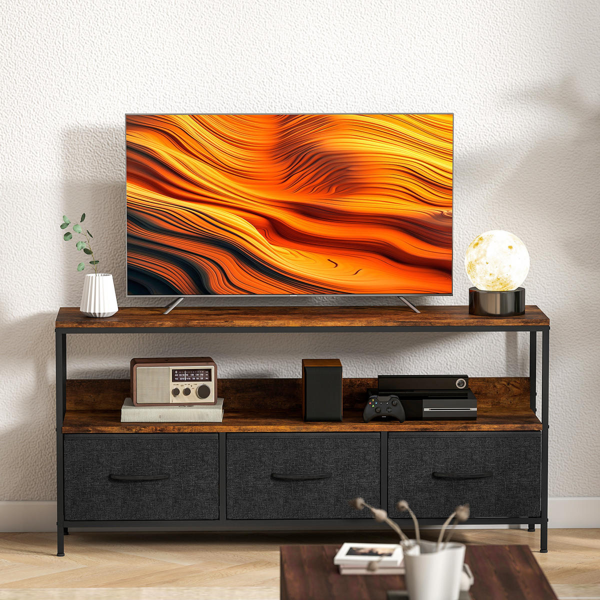 TV-MÖBEL DE-16166 120/29/56 cm Rostbraun - Braun, Holzwerkstoff (29/56/120cm) - ComfortXL