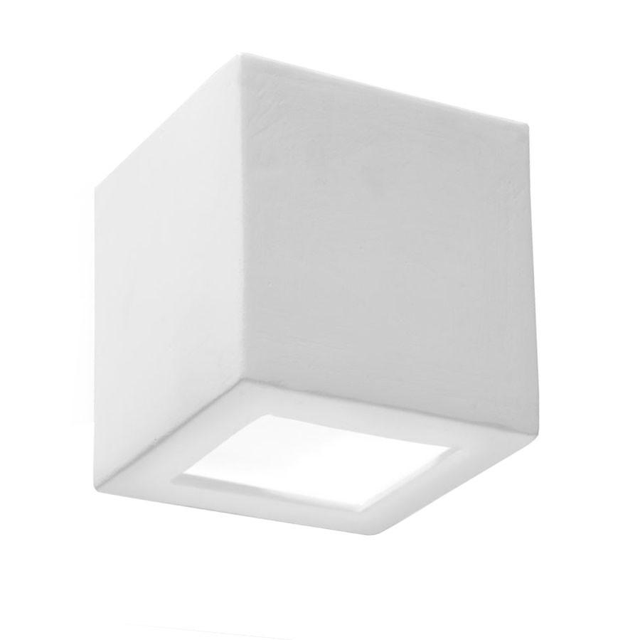 LED WANDLEUCHTE LEO Keramik Weiß - Weiß, Glas (15/15/15cm)