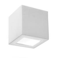 LED WANDLEUCHTE LEO Keramik Weiß - Weiß, Glas (15/15/15cm)