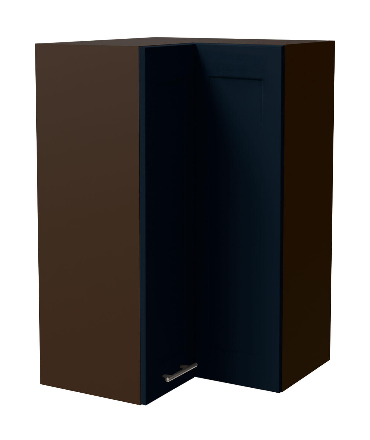 Feldmann-Wohnen Eckhängeschrank Dunkelblau, Dunkelgrau 60x96x60 cm