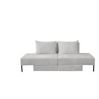SOFA Mit Schlaffunktion MOOKA 4in1-Multifunktions-System Stoff Velo Hellgrau - Hellgrau, Holz/Textil (240/87/103cm) - Kaiser Möbel