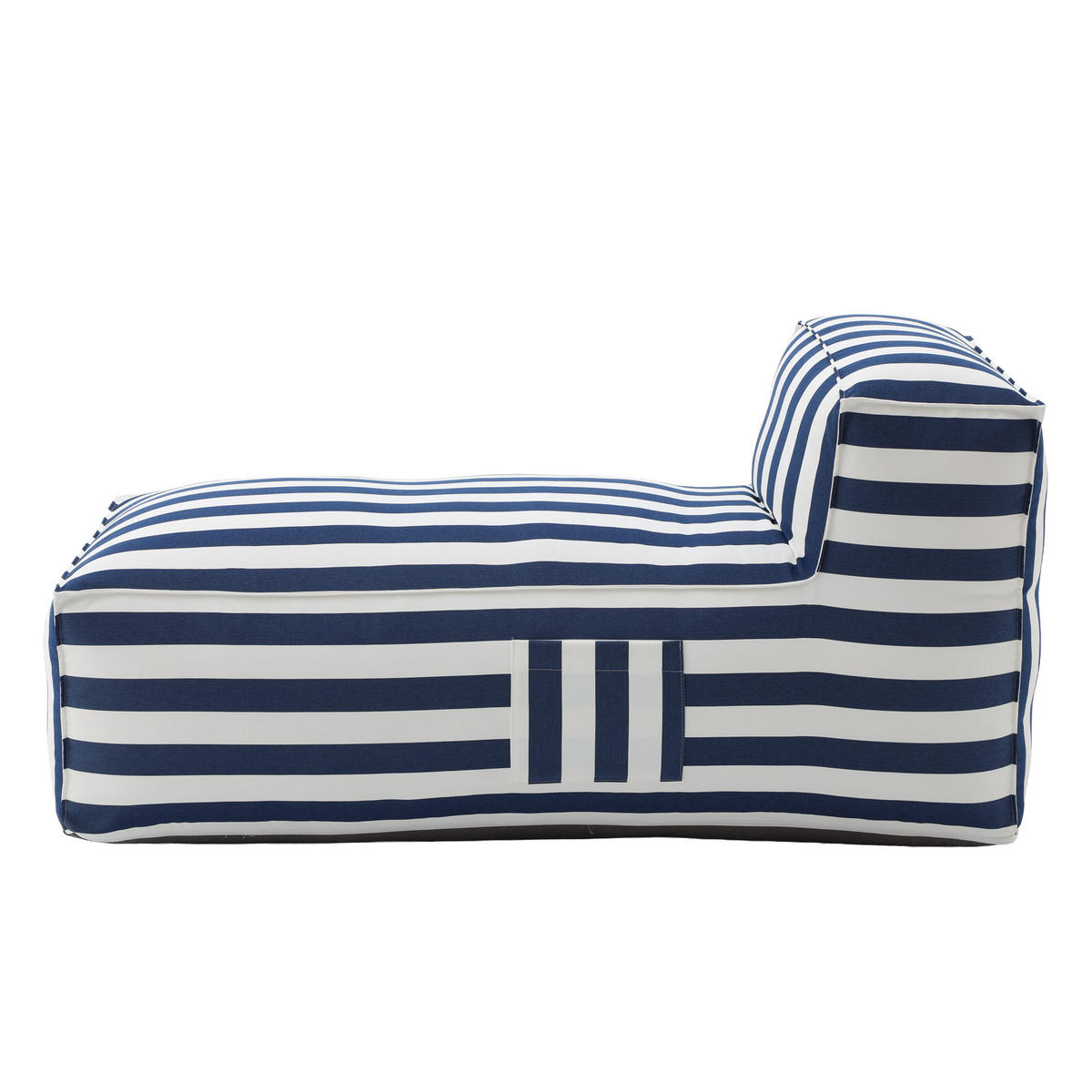 OUTDOOR Ottomane - Sitzsack SOFT mit Rückenlehne für Garten & Terrasse, blau - Blau, Textil (70/75/150cm) - Muffo