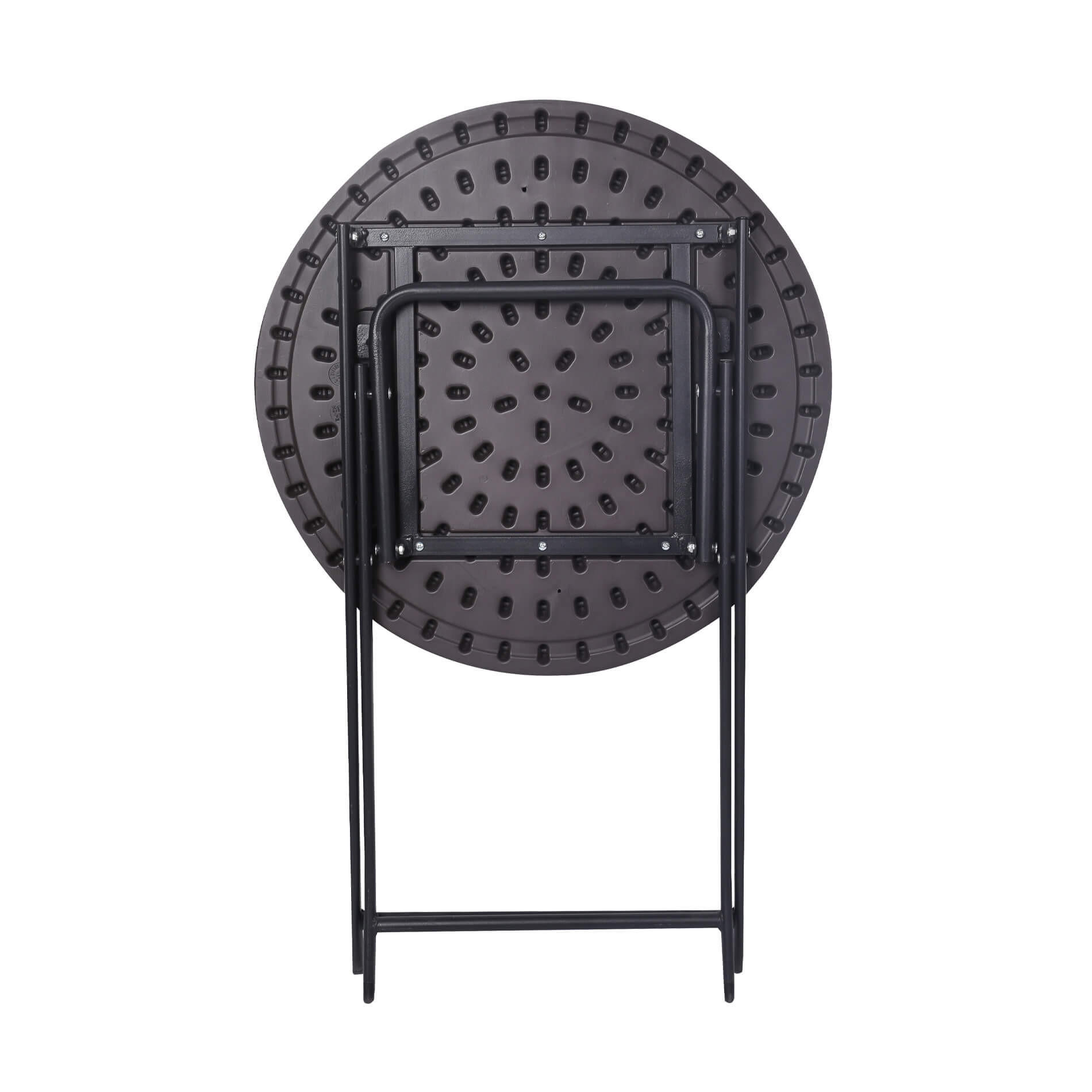 KLAPPTISCH Grau 60/60/74 cm - Grau, Kunststoff (60/60/74cm) - Mobili Rebecca