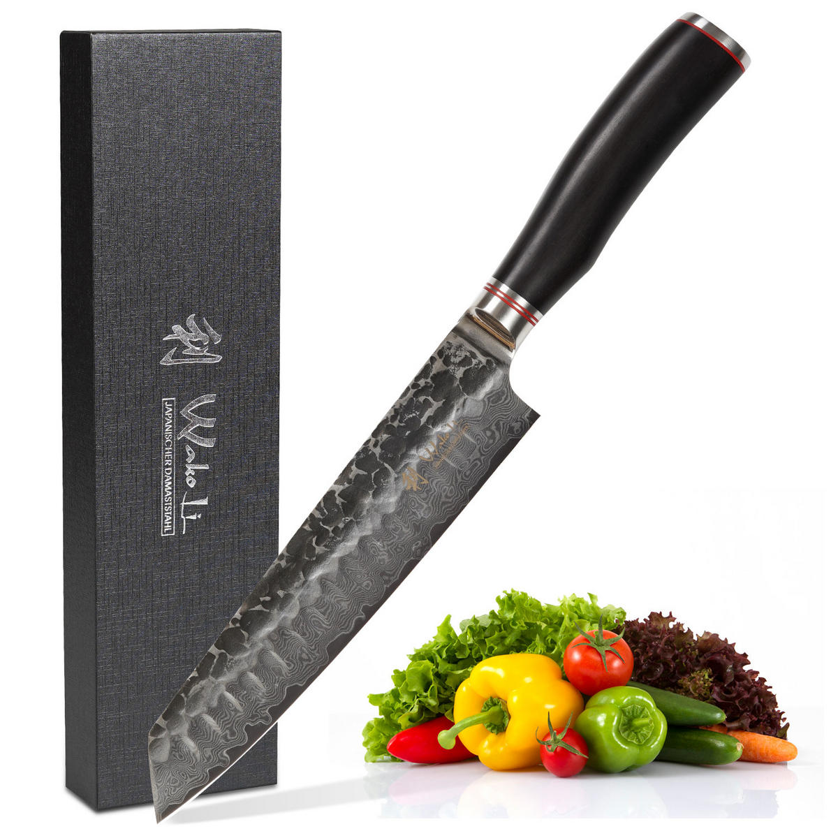 FLEISCHMESSER 20 cm - Schwarz, Holz/Metall (34cm) - Wakoli