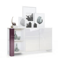 SIDEBOARD Canto Brombeer Hochglanz - Brombeere, Holzwerkstoff (143/81/36cm) - Vladon