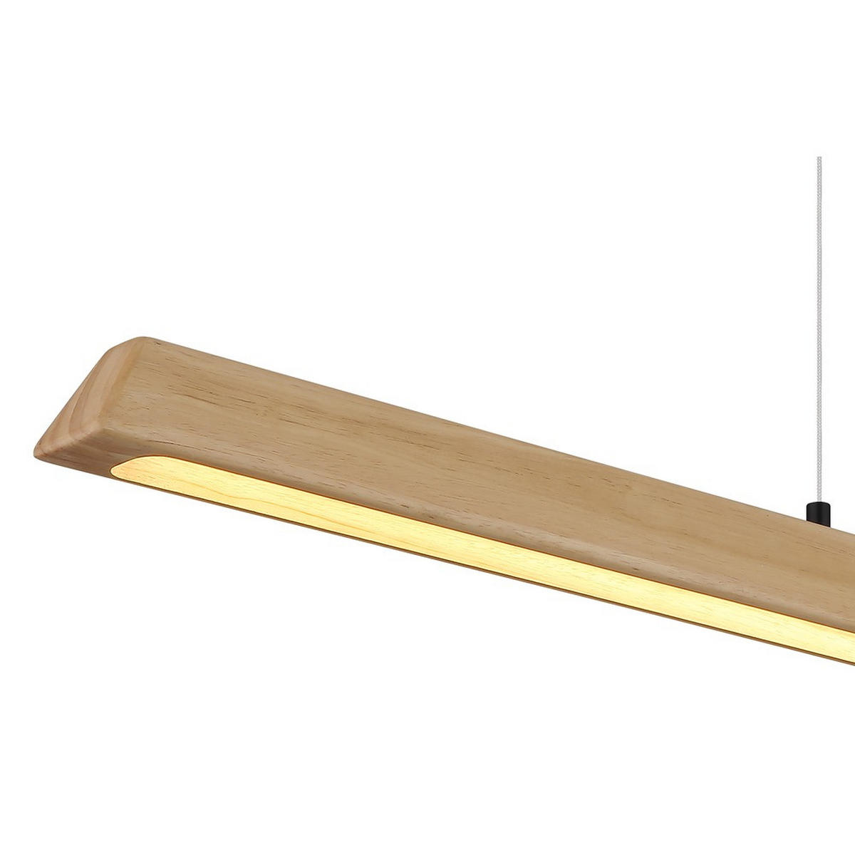PENDELLEUCHTE MELBA, LED, Metall, Schwarz, dimmbar - Schwarz, Holz (115/5.5/150cm) - Globo Lighting