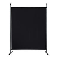 PARAVENT 1-tlg. 150x190 cm Schwarz - Schwarz, Metall (150/190cm) - QUICK STAR