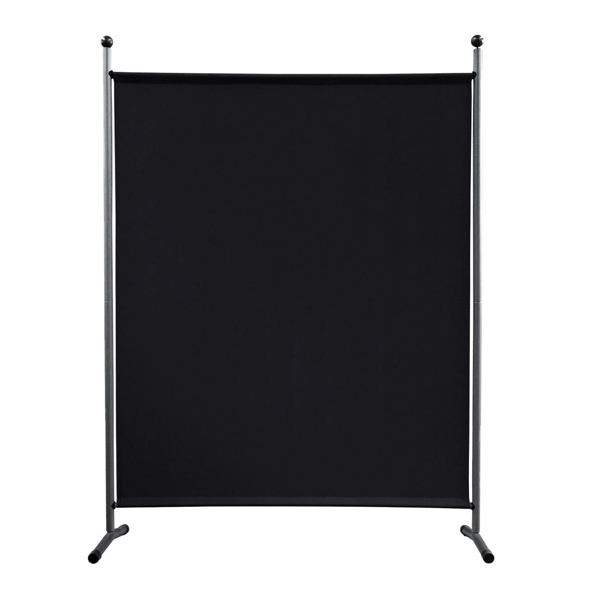 PARAVENT 1-tlg. 150x190 cm Schwarz - Schwarz, Metall (150/190cm) - QUICK STAR