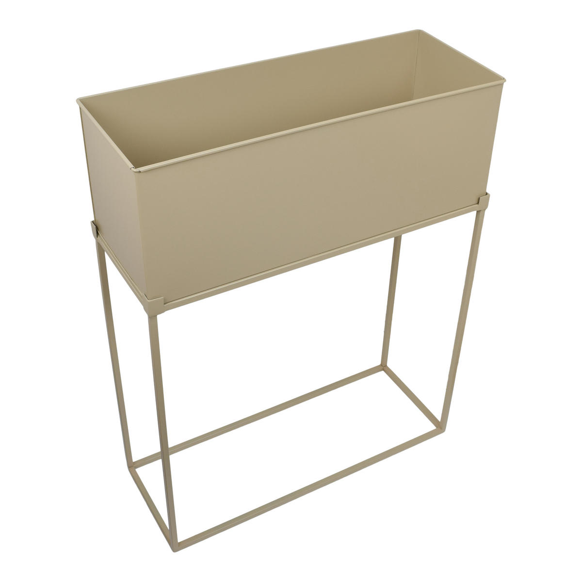 STEHENDER PFLANZKÜBEL Flora Beige - Beige, Metall (55/70/20cm) - LOFT42