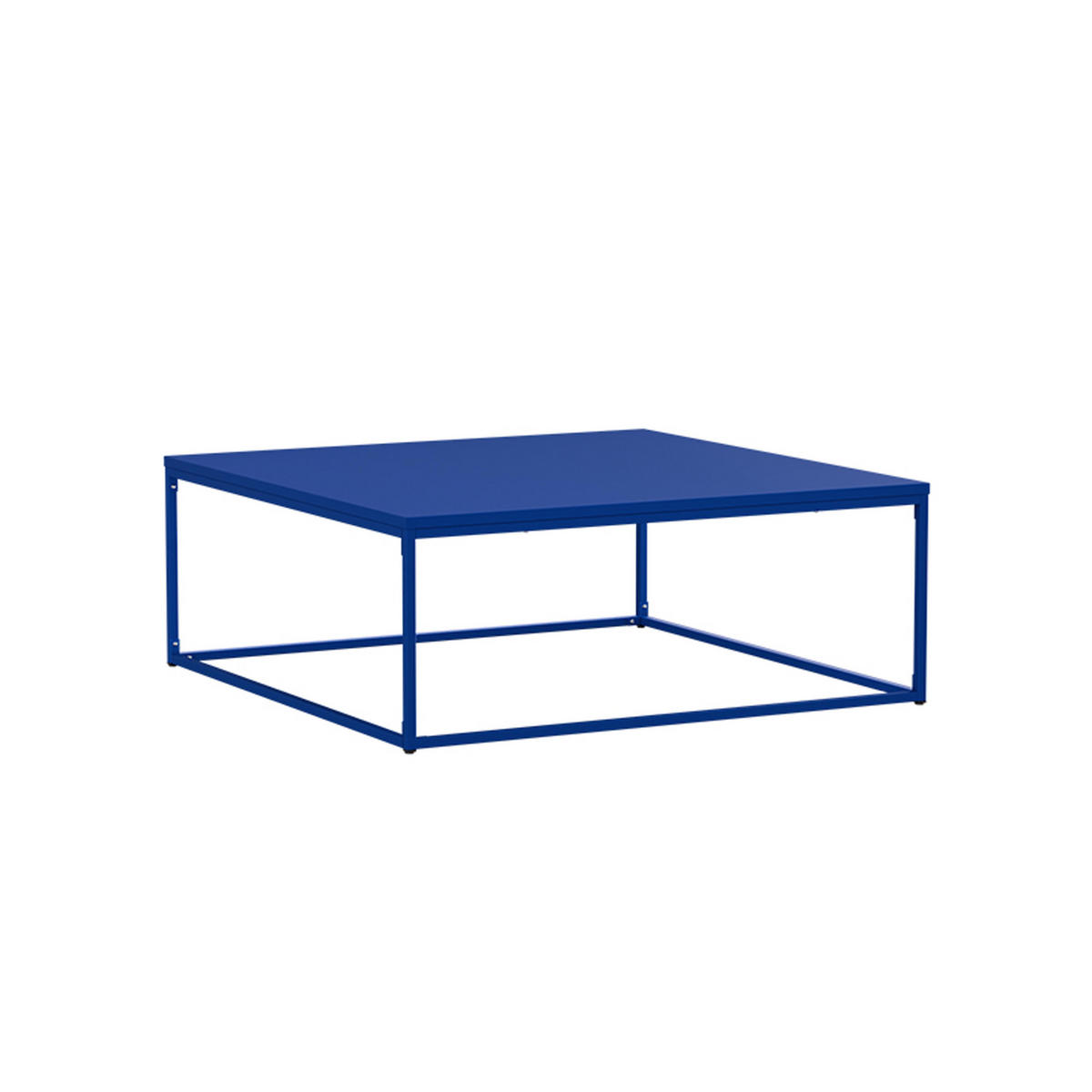 COUCHTISCH 120 cm, Dunkelblau - Blau, Metall (90/90/35cm) - Oviala