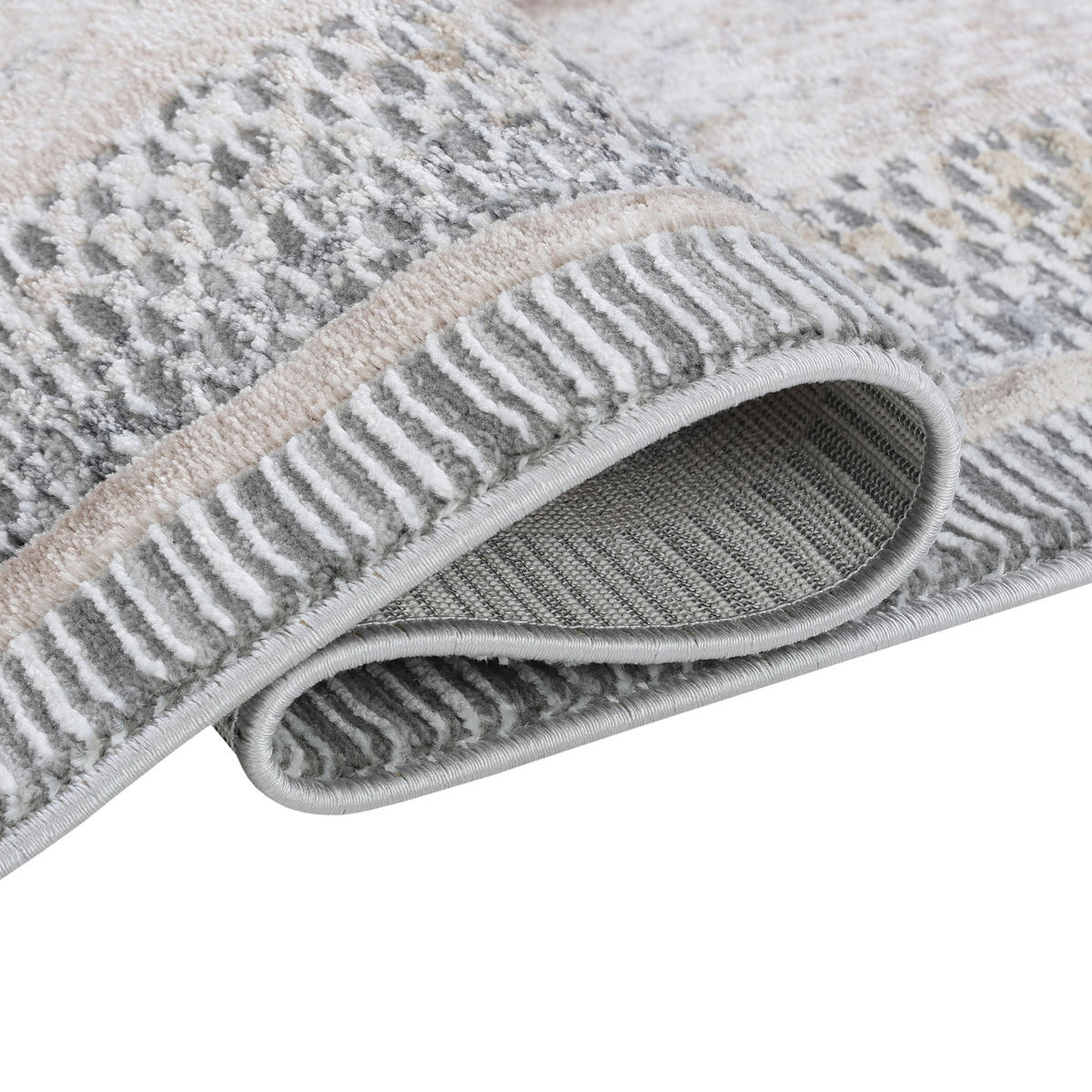 TEPPICH COMO Grau 160/230 cm - Grau, Kunststoff (160/230cm) - Tapiso