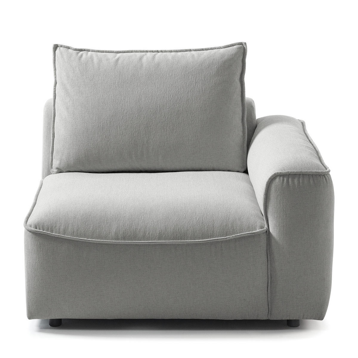 MODULSESSEL - Hellgrau, Holz/Textil (104/82/99cm) - home24