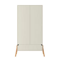 OMARA 2 vrati Kašmir - bež, leseni material (117/199/50cm) - Petits-meubles