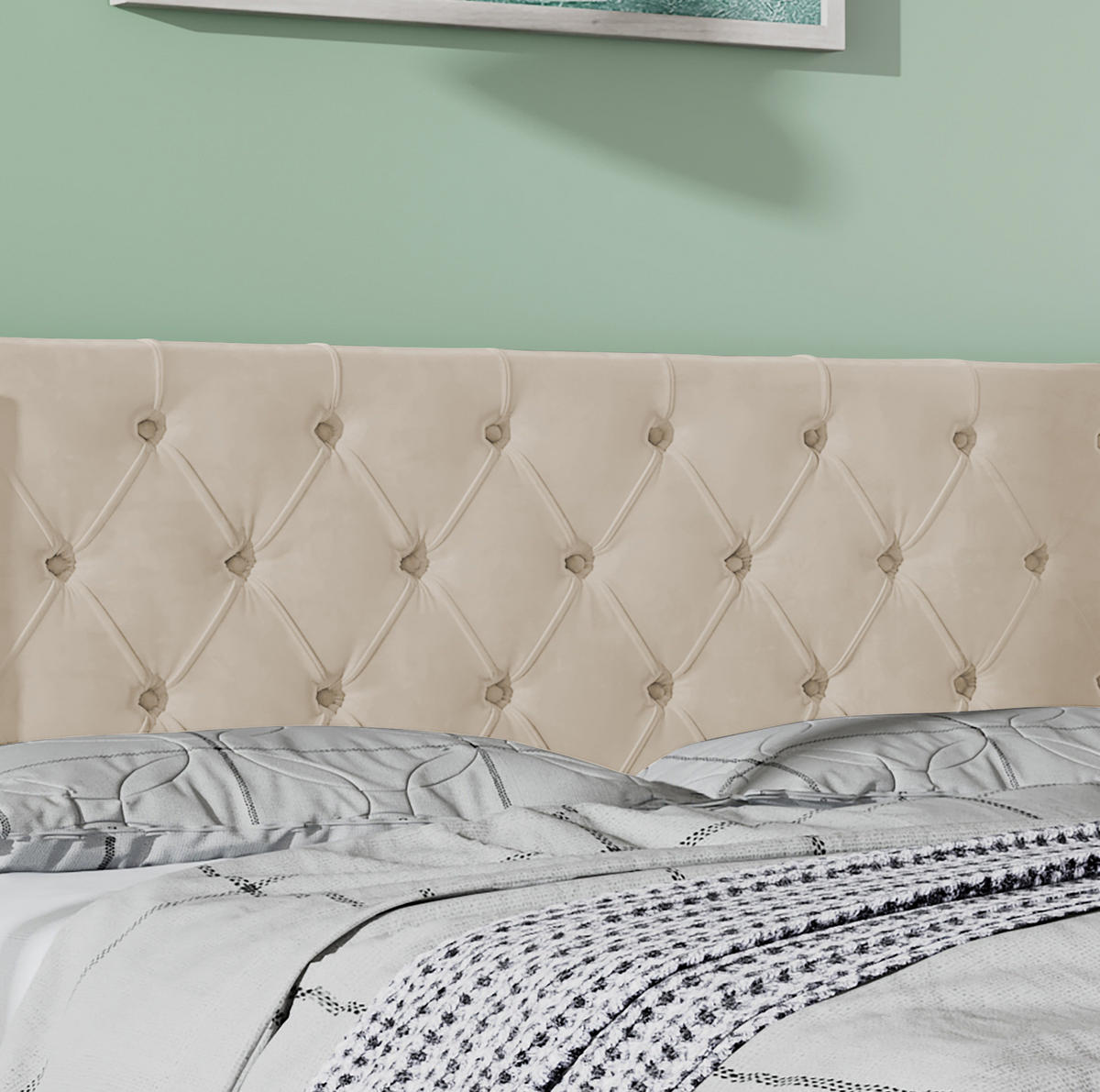 POLSTERBETT 160/200 cm aus Samt mit Bettkasten in Beige - Beige, Textil (160/200cm) - Flora Grace