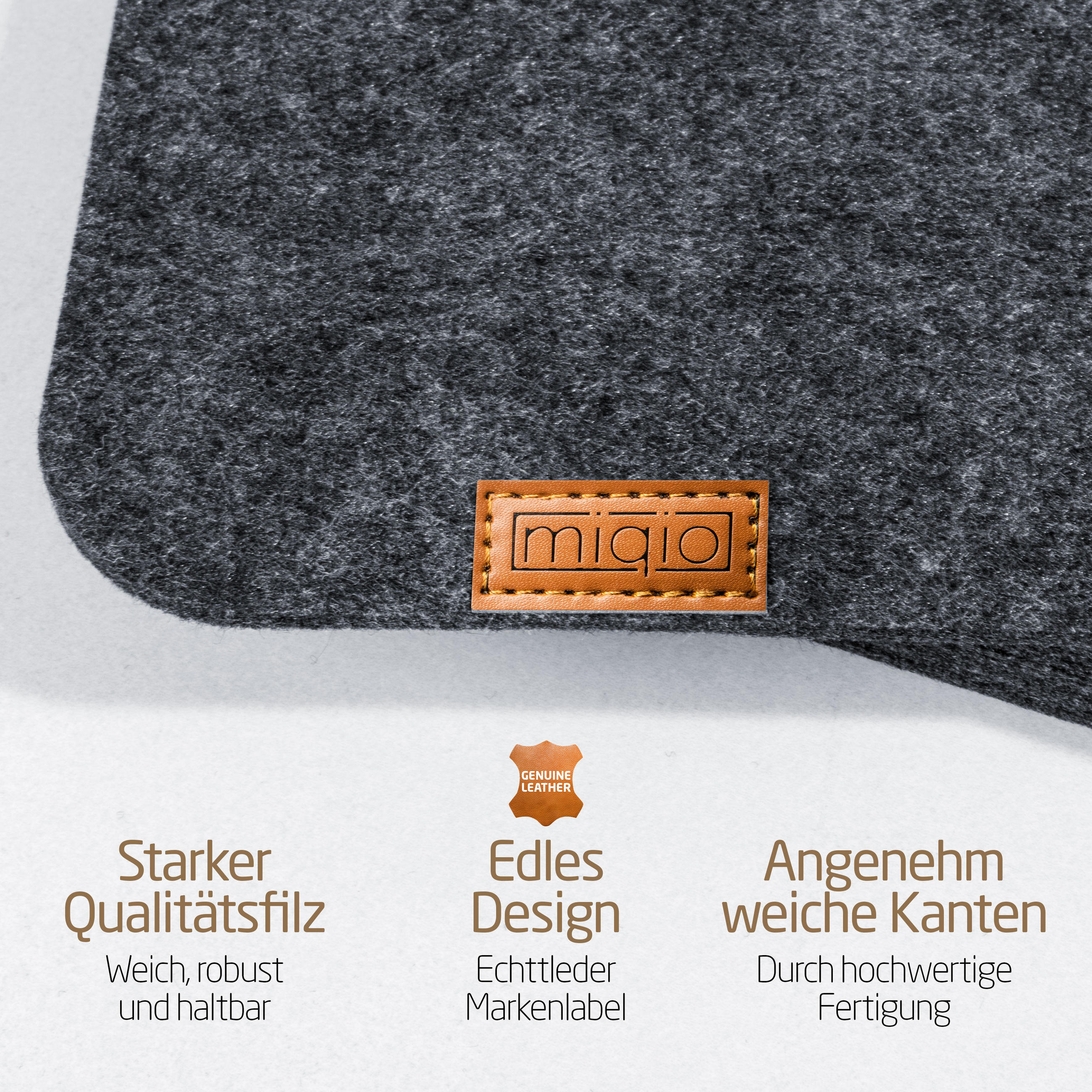 PLATZSETS Untersetzer Taschen 18er-Set - Dunkelgrau, Textil (44/45/3cm) - Miqio Design
