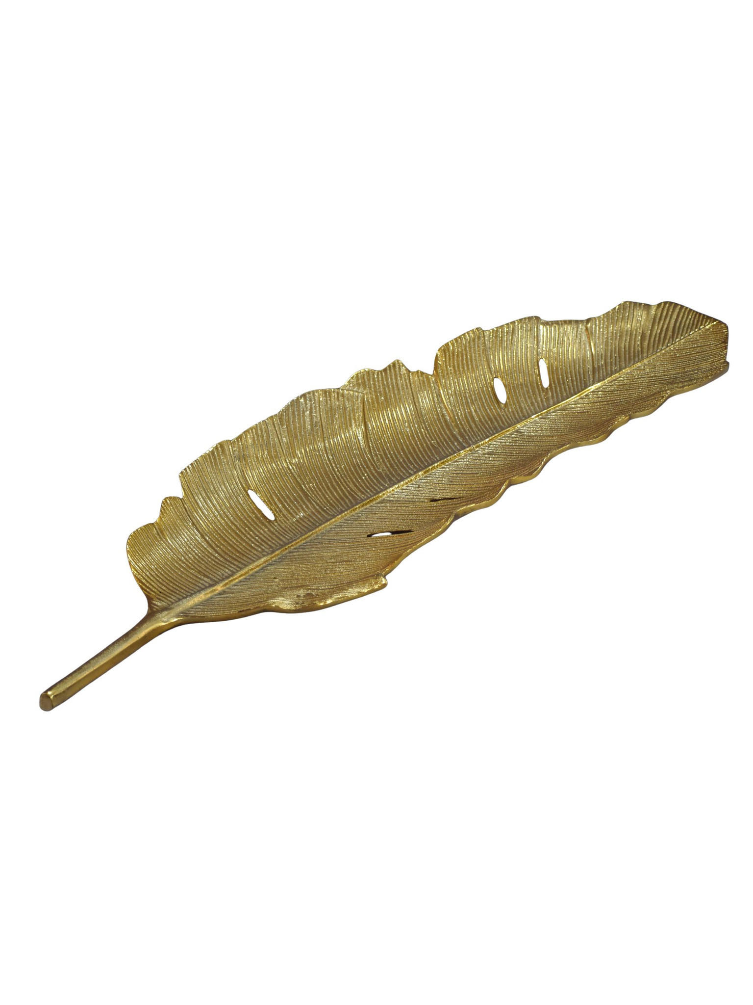 DEKOSCHALE SUBIACO, Aluminium, handgefertigt, Gold, 80 x 26 x 5 cm - Goldfarben, Metall (5cm) - KADIMA DESIGN