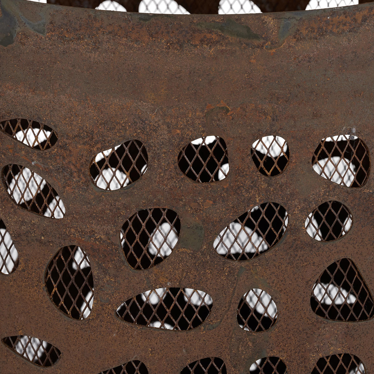 FEUERTONNE - Braun, Metall (37/60/37cm) - Relaxdays