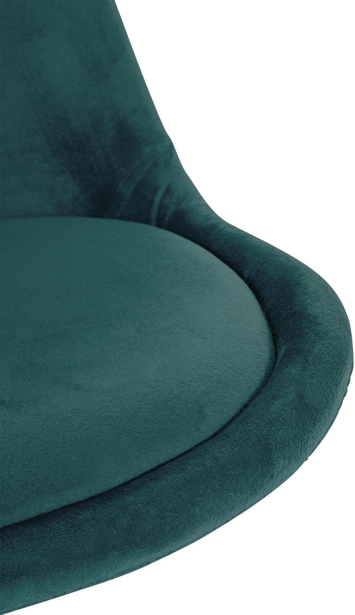 STUHL Samt grün - Naturfarben/Grün, Holz/Textil (48/81/54cm) - CLP