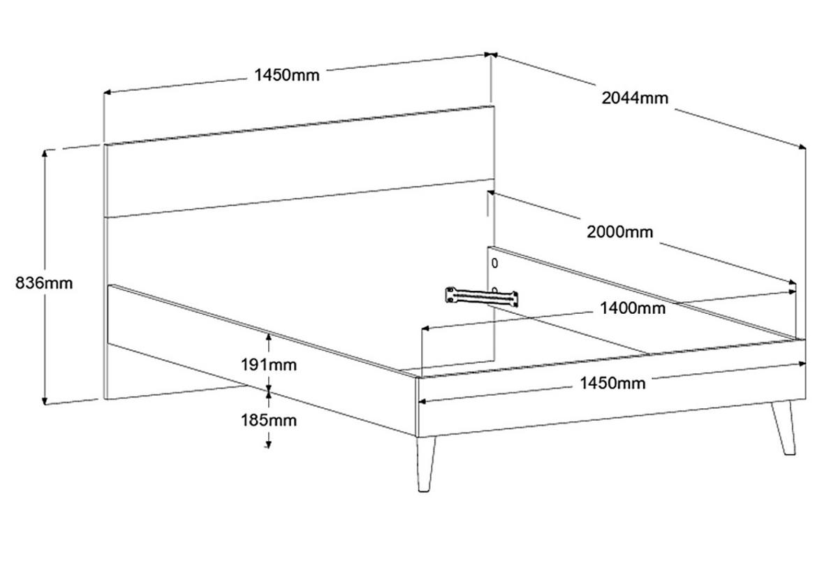 JUGENDZIMMER weiß, Eiche, Komplett-Set 7-teilig mit viel Stauraum - Eichefarben/Weiß, Holzwerkstoff/Kunststoff (145/205/206cm) - Parisot Meuble