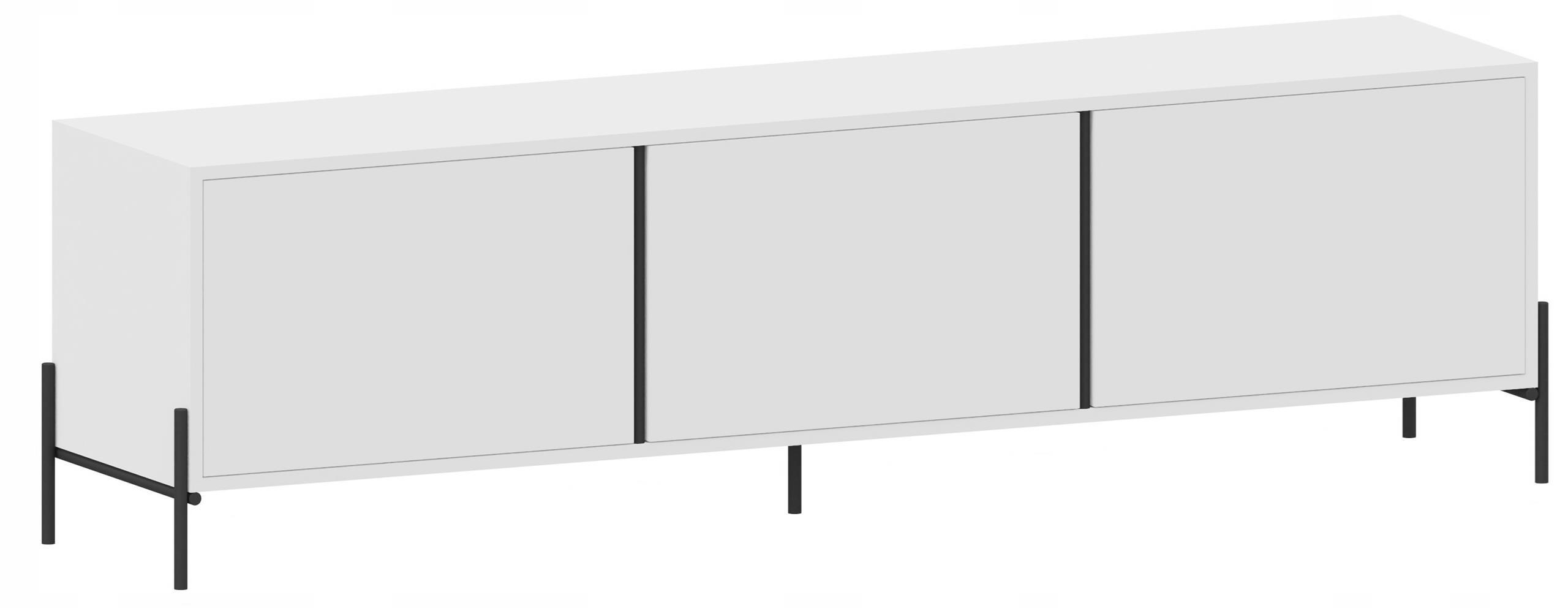 FERNSEHKOMMODE RURK Weiß 180/38/51 cm - Weiß, Holzwerkstoff (180/51/38cm) - Matkam Möbel