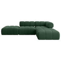 ECKSOFA modulares Sofa Kerru-L1 - 285x190x70 cm Grün Cord - Grün, Holzwerkstoff/Textil (285/190cm) - ALTDECOR